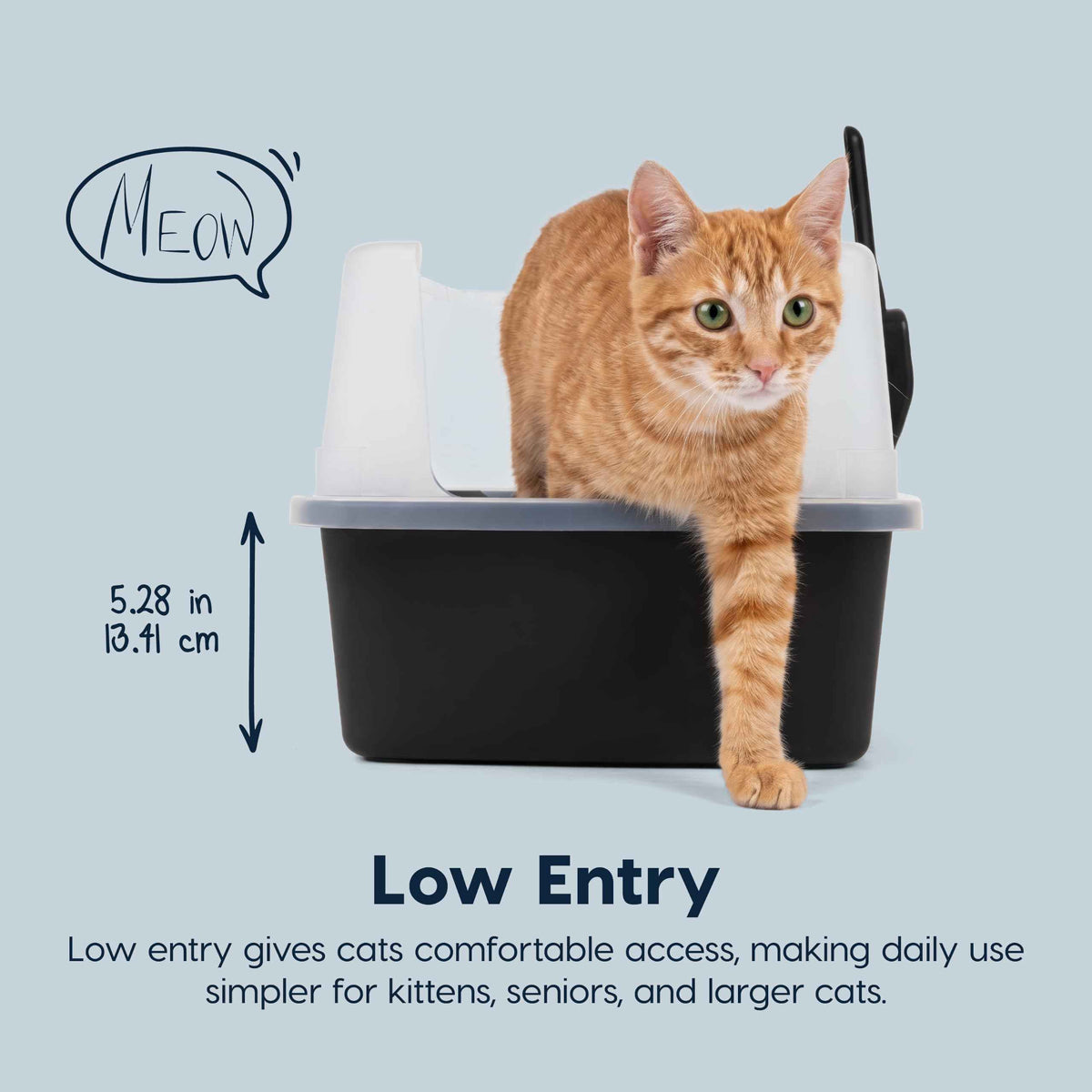 Cat Litter Box Small (Small / Black)