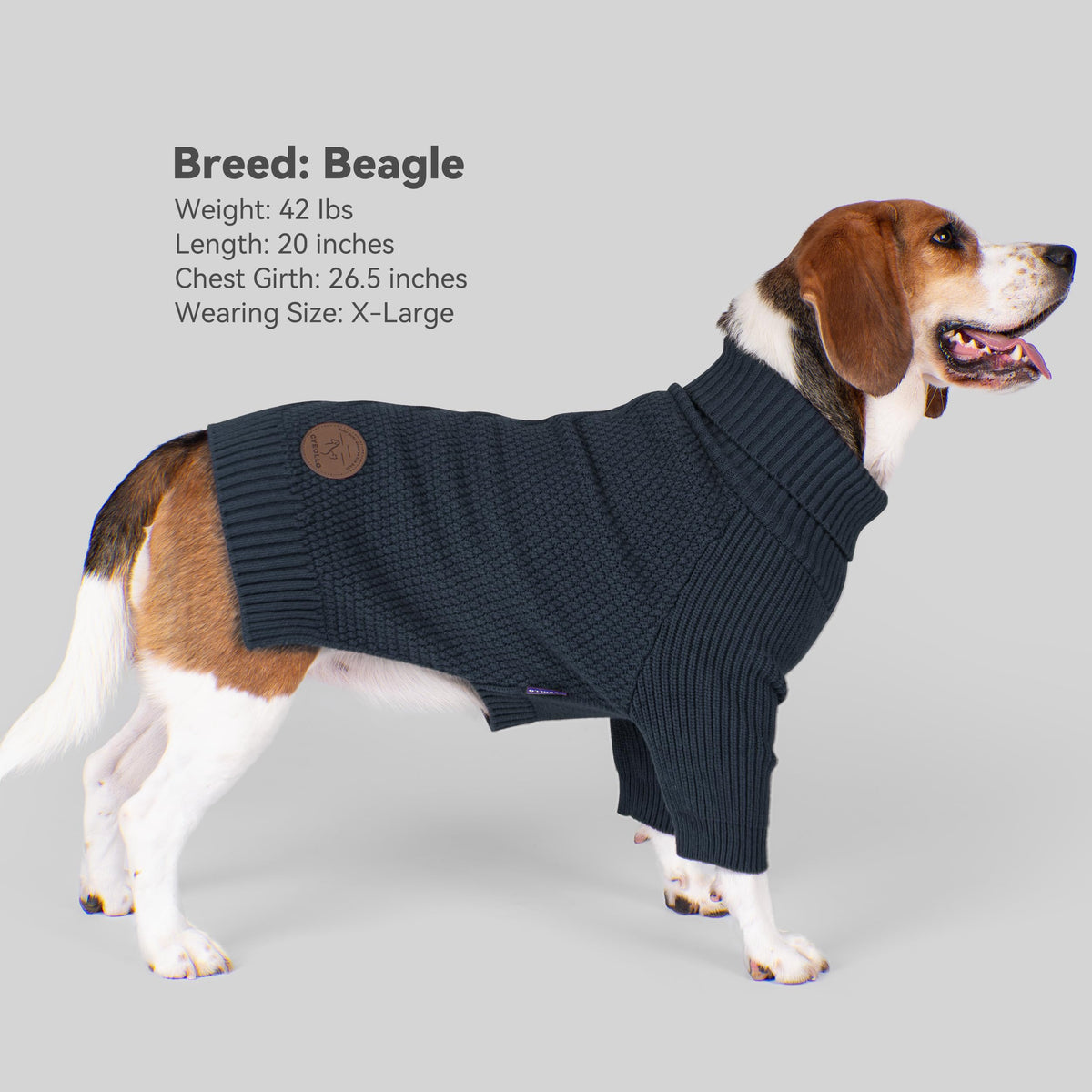 Dog Sweater Long Sleeve Warm Knit Sweaters for Small Dogs Cats Boy (1# Navy / Medium)