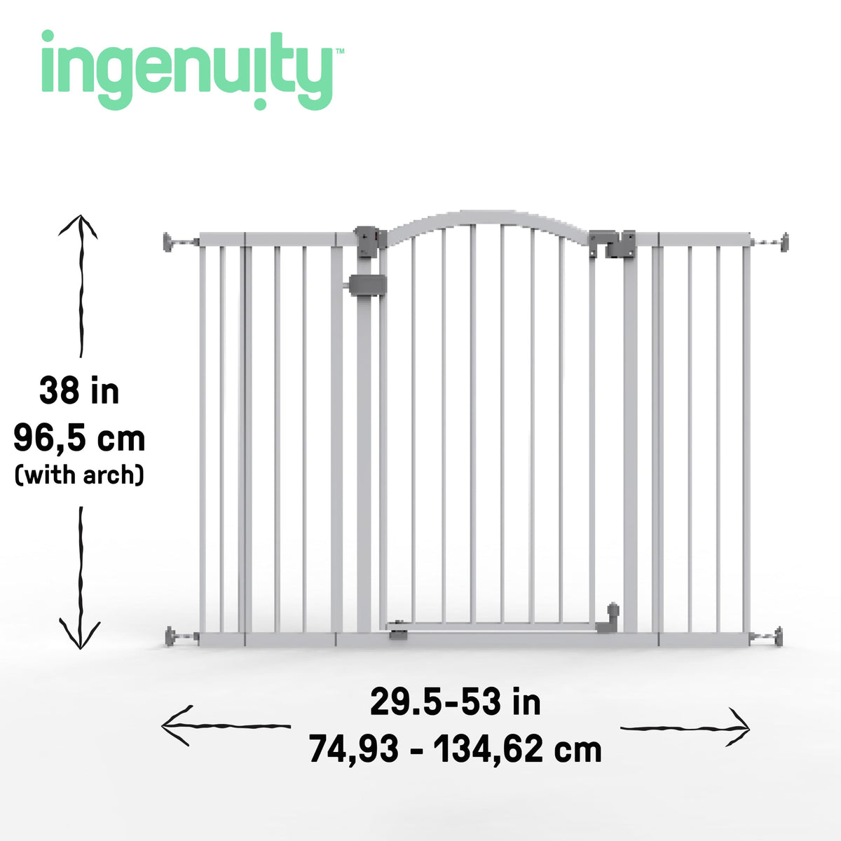 Summer Infant Extra Tall & Wide Safety Pet and Baby Gate (Gray / 53x2x38 Inch (Pack of 1))