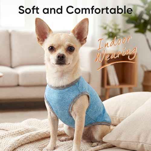 3 Pack Lightweight Sun Protection Dog Shirt Breathable Sleeveless Dog T Shirts Extra Soft Top Tank Dog Clothes for Outdoor Activities (Purple + Skin Pink + Light Pink / M (Back: 14.6",Chest: 19.7", Neck 13.4"))