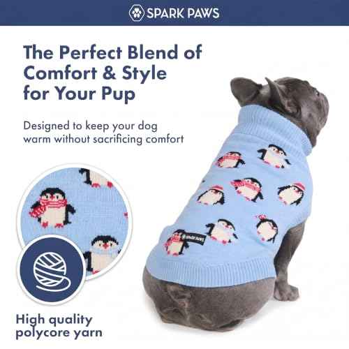 Knit Dog Sweater (Penguins / Large)