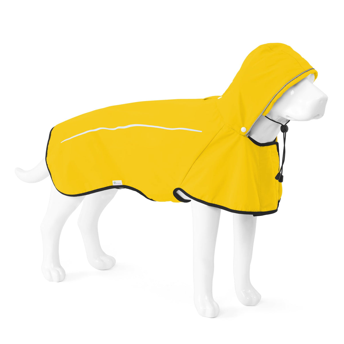Dog Raincoat Adjustable Waterproof Pet Rain Jacket (Yellow / Large)