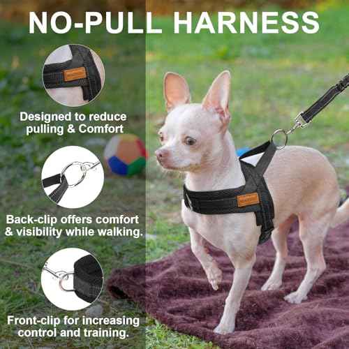 Dog Harness for Large Dogs (Black / L: Chest 26"-32")