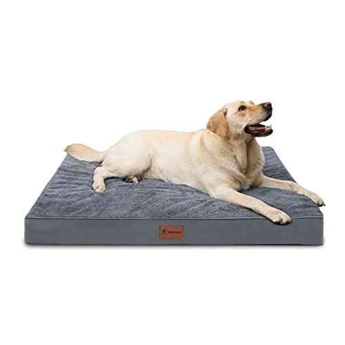 Waterproof Extra Large Size Dog Crate Bed Orthopedic 47x29 Grey (47"L x 29"W x 4"H / Grey)