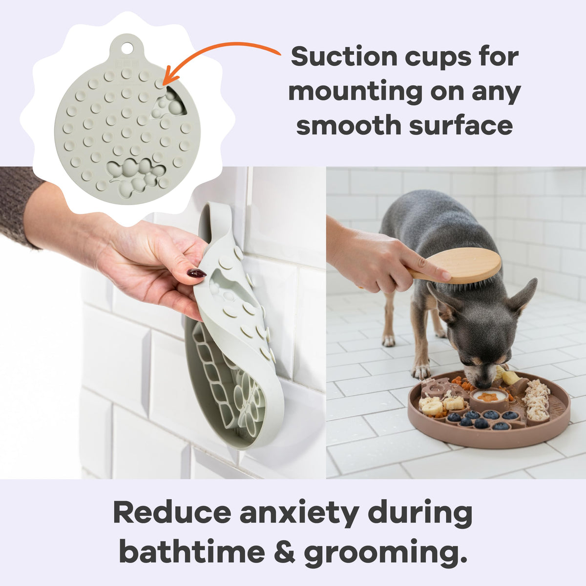 Charcuterie Dog Lick Mat for Slow Feeding & Anxiety (Sage)