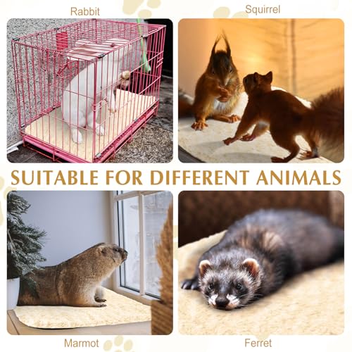 4 Pack Self Warming Cat Mat for Pets (16 x 20 Inch / Camel)