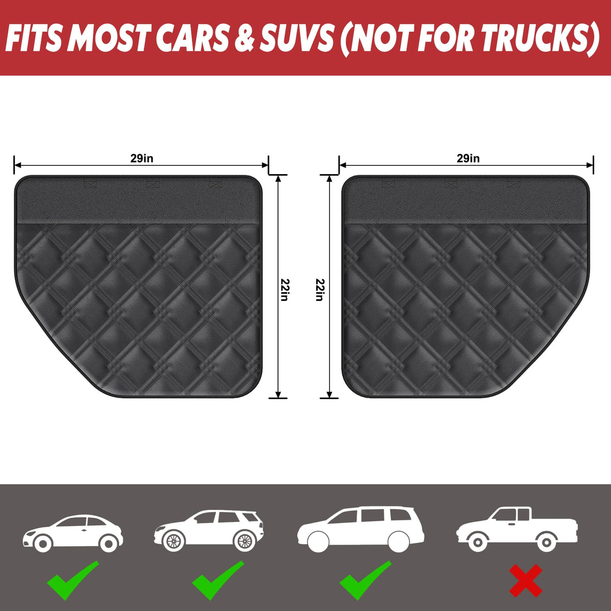 Dog Car Door Protector (Premium PU [Fit for Sedan/Family Car/Small SUV])
