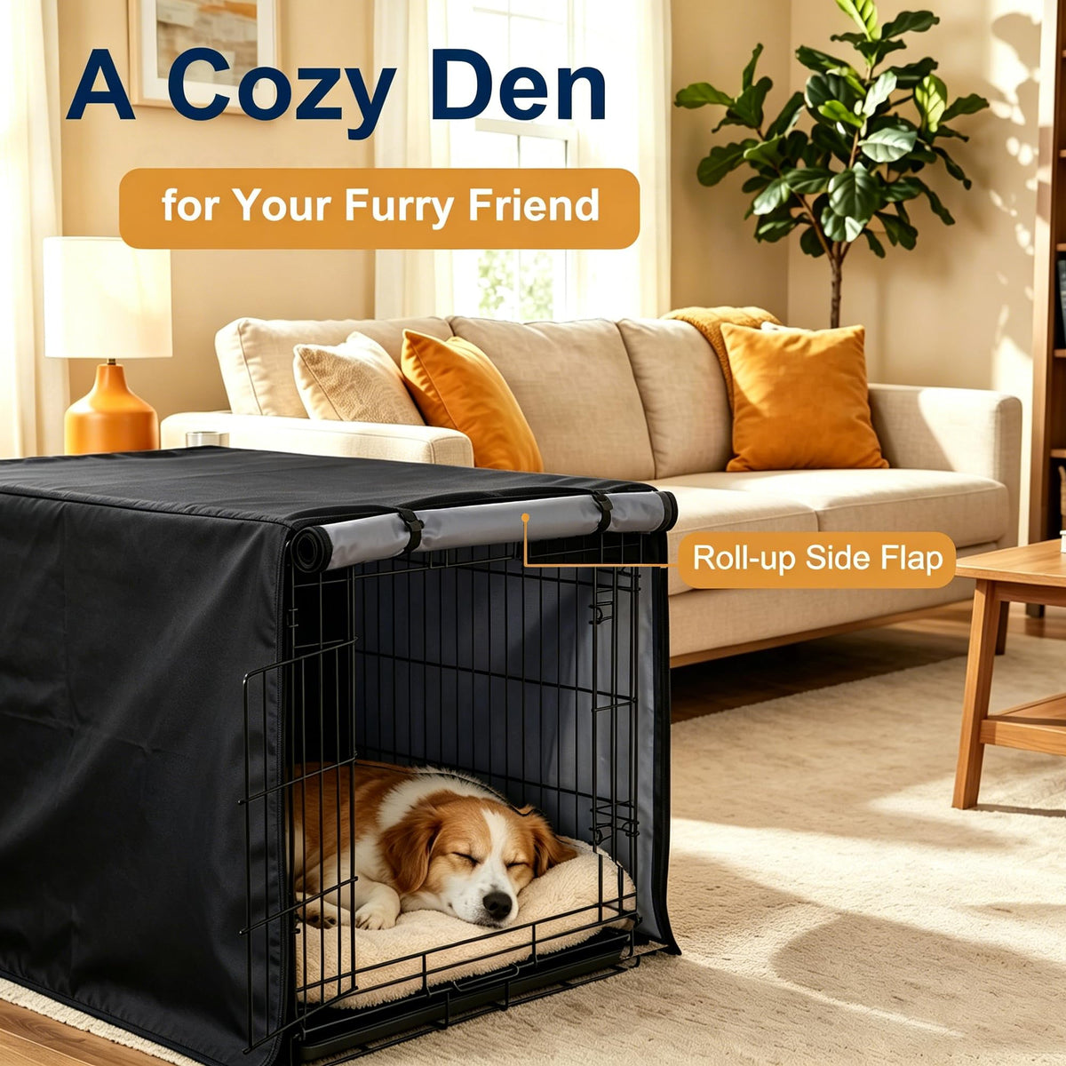 Dog Crate Cover Heavy Duty Polyester (Black / S (30.0"L x 19.0"W x 21.0"H))