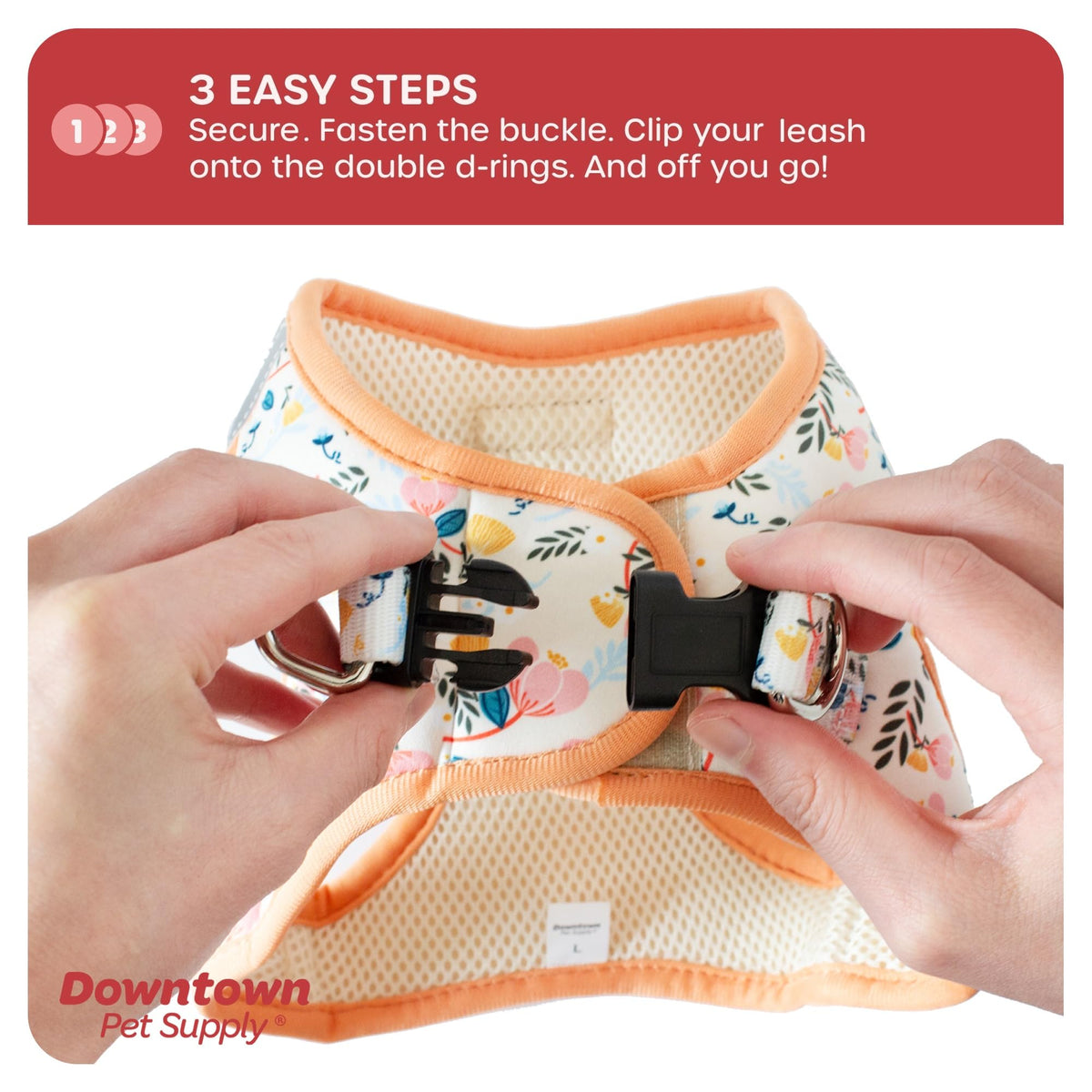 Step in Dog Harness (X-Large / Floral)