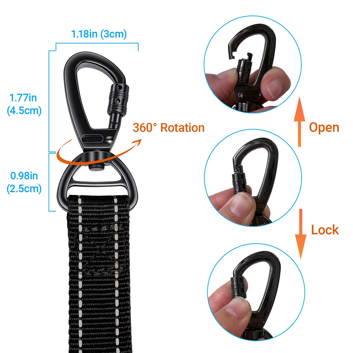 Dual Handle Bungee No (Black)