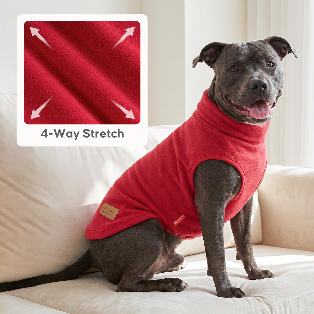 2Pack Dog Christmas Sweater for Large Dog Sweatshirt (XXX-Large (55-75lbs) / Red Plaid)