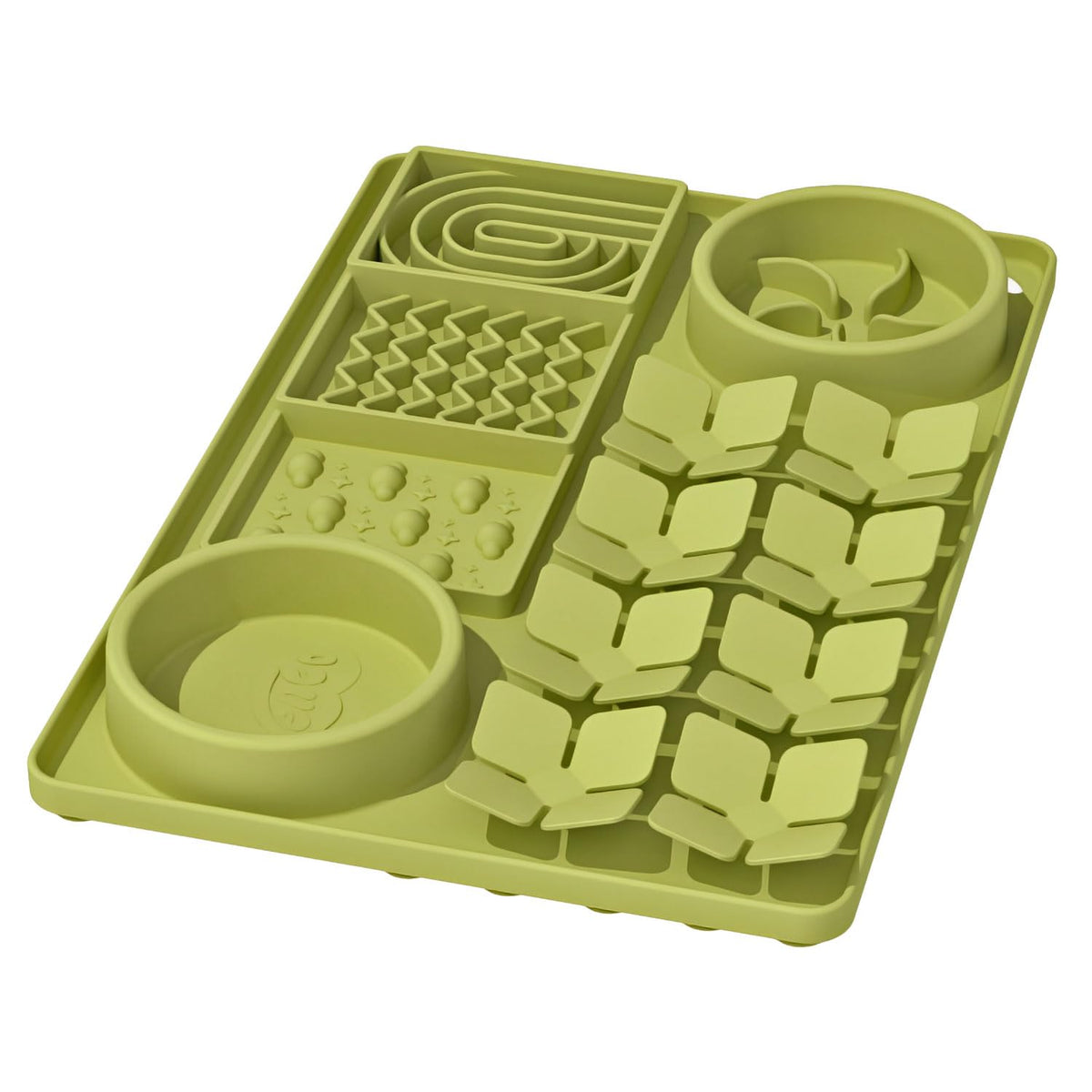 Slow Feeder Bowl for Dogs and Cats (Green)