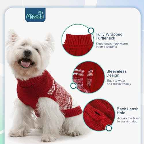 Dog Sweaters for Large Dogs Girl Boy (Large / #1 Red)