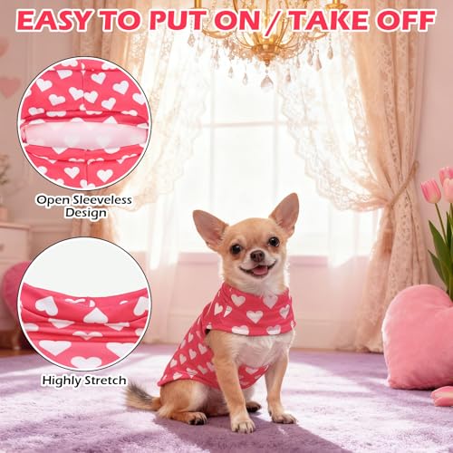 Cat Sweater Warm Fleece Pet Clothes for Cats Only (Heart Pink / Large)