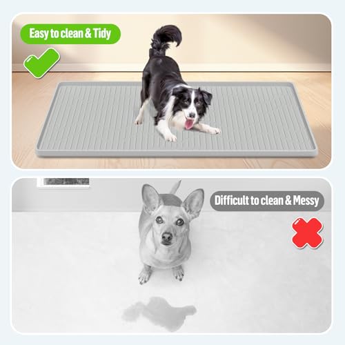 Pee Pad Holder for Dogs 46"x 32" Extra Large Silicone Puppy Pee Pad Tray (46"x32")