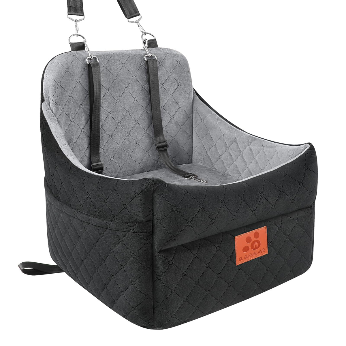Dog Car Seat for Small (Black/Grey)