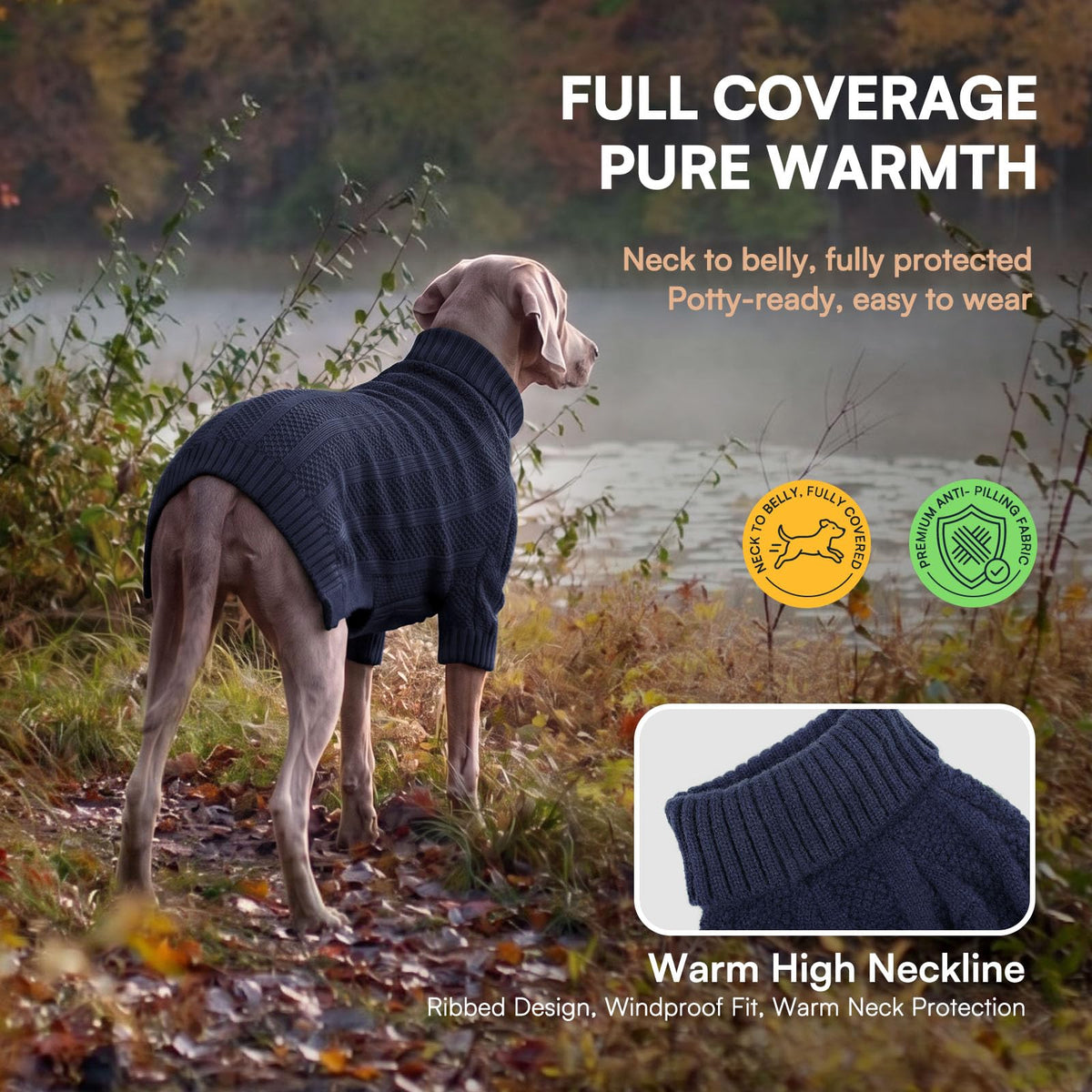 XXL Dog Sweater (XX-Large / Dark Navy)