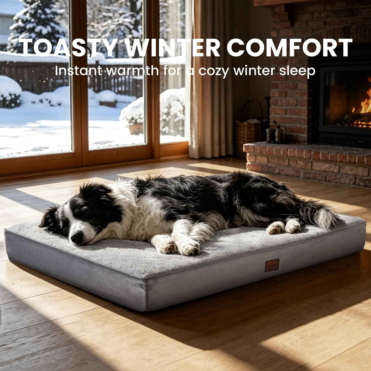 Self Warming Orthopedic Medium Dog Bed (36" x 27" x 3.54" W / 01-Gray)