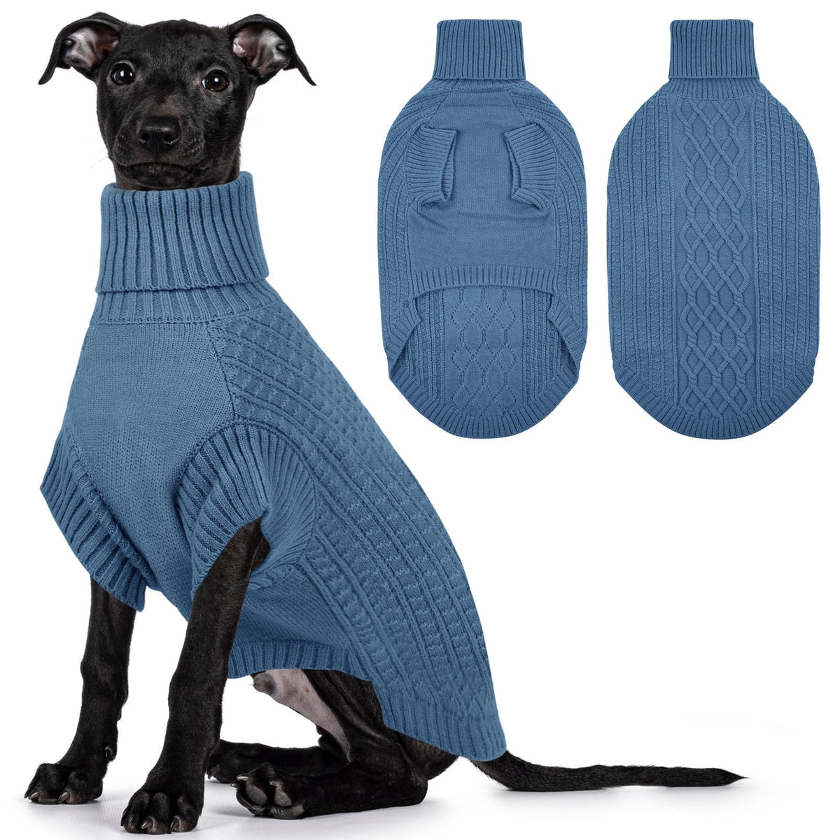 Dog Sweaters for Medium Dogs Girl Boy (Blue / Medium)