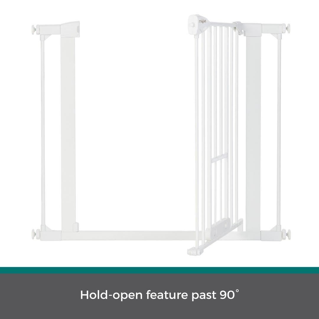 EasyPass Wide Walk Thru Pet Gate for Dogs and Cats (Walk Thru EasyPass / 30" Tall; 37.5" Wide / White)