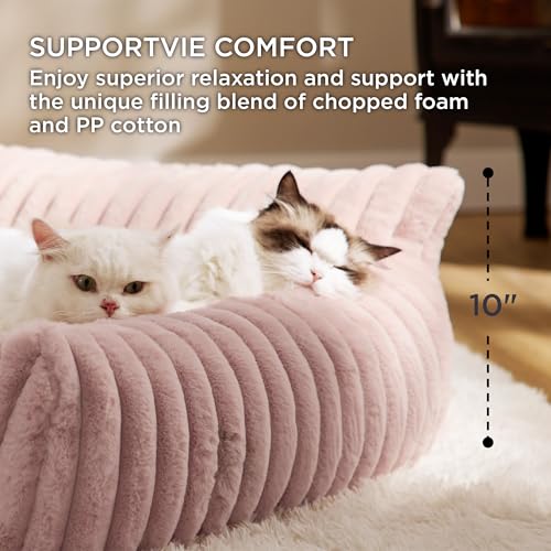 ComfyFleece® Shown on TV Dog Couch for Medium Dogs (36x27x10" / Blush Pink)