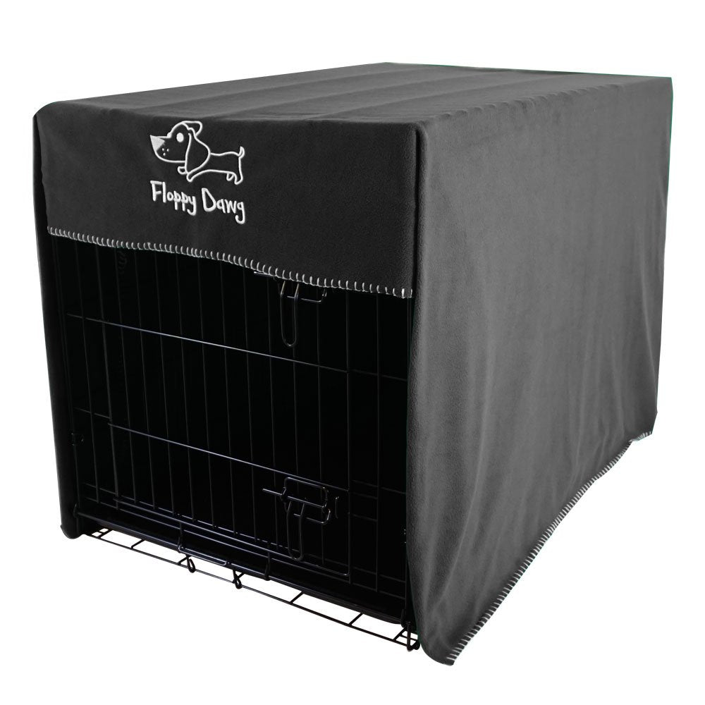 Crate Cover. Fits 42 Inch Dog Crates or Smaller. Easy to Put On (42.0"L x 28.0"W x 30.0"H / Gray)