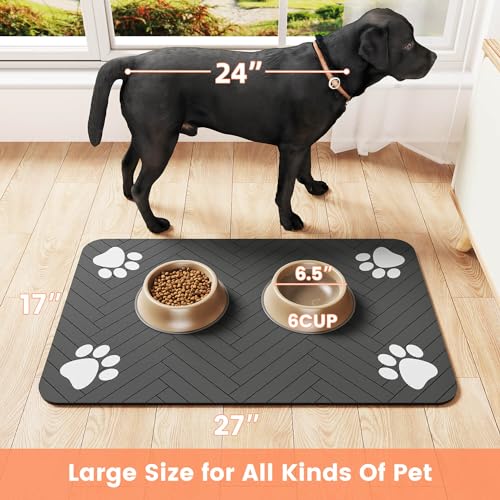Pet Feeding Mat (Red / 24"L x 16"W)