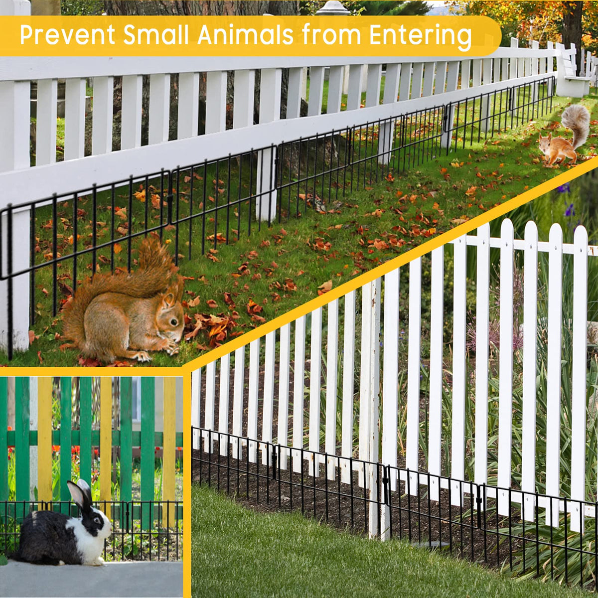 Animal Barrier Fence (Black / 30 Panel, 32.3Ft)