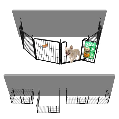 Rollick Dog Playpen with Fence (Black / 24"H)