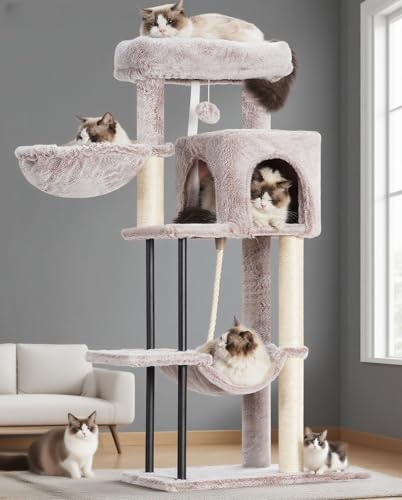 Cat Tree 43.3'' Cat Tower with Hammock for Kittens GCT004SMU (43.3 inches / Muchroom)