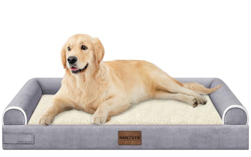 Orthopedic Dog Bed for Large Dogs (Purple / 36.0"L x 27.0"W x 6.5"Th)
