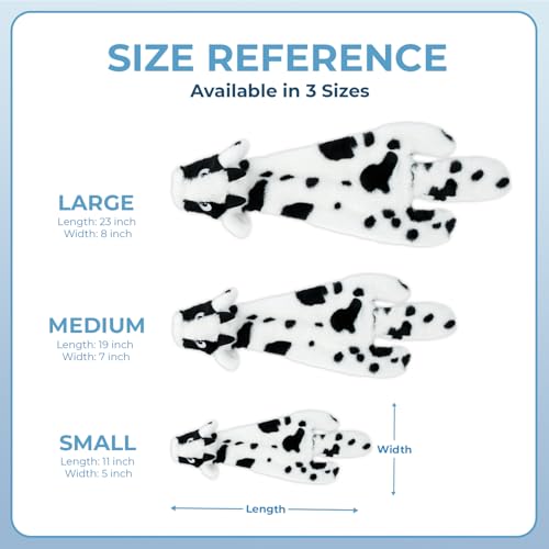 2-in-1 Stuffless Squeaky Dog Toy - zSheep, Cow, Large (Multicolor/Sheep & Cow / Large)