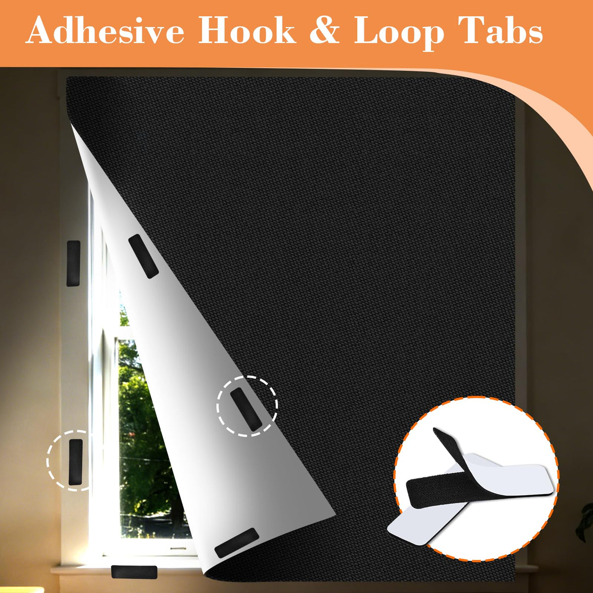 57" W x 79" H No Drill Blackout Window Cover (79"W x 57"H)
