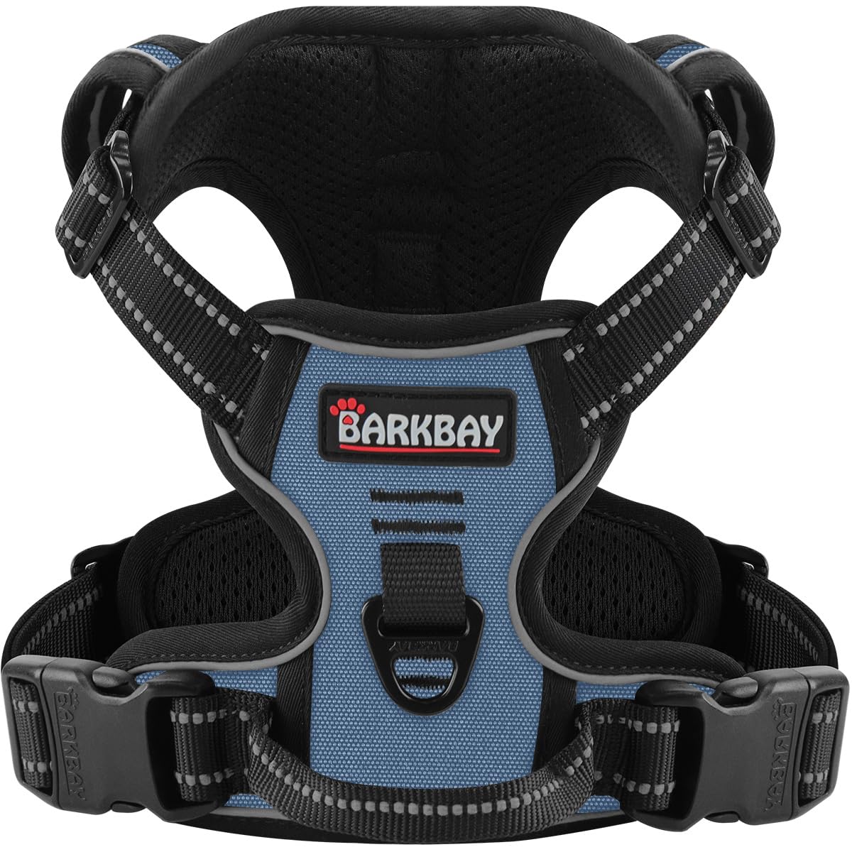 Dog Harness for Small Sized Dog No Pull 2 Leash Clips Dog Vest (Navy / Small)