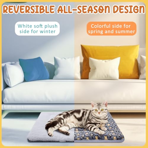 2 Pack Self Warming Cat Mat (Dark Grey / 21" X 14")