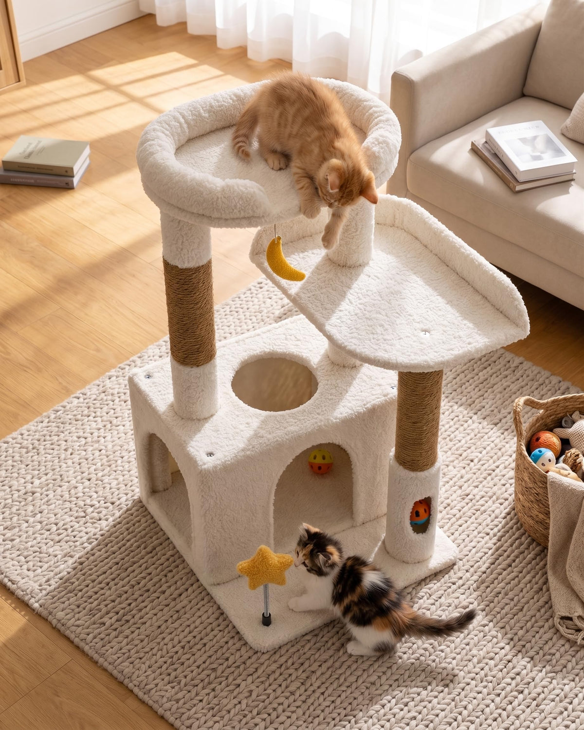 Small Cat Tree for Kittens (Beige / Small 30")