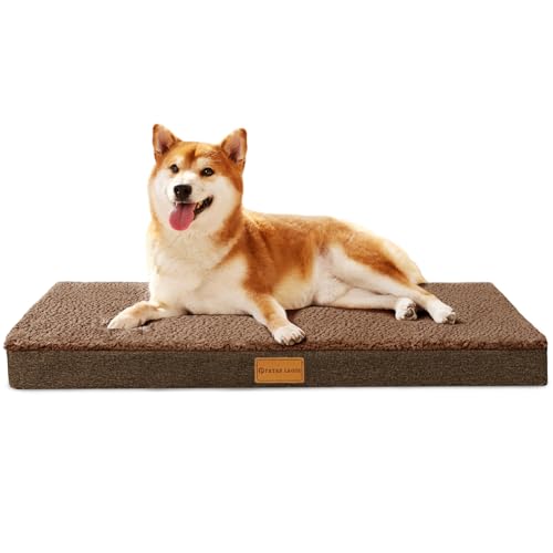 Orthopedic Medium Dog Bed Washable Pet Sofa Mat 30''X20''Brown (30"L x 20"W x 3.5"Th / Brown)