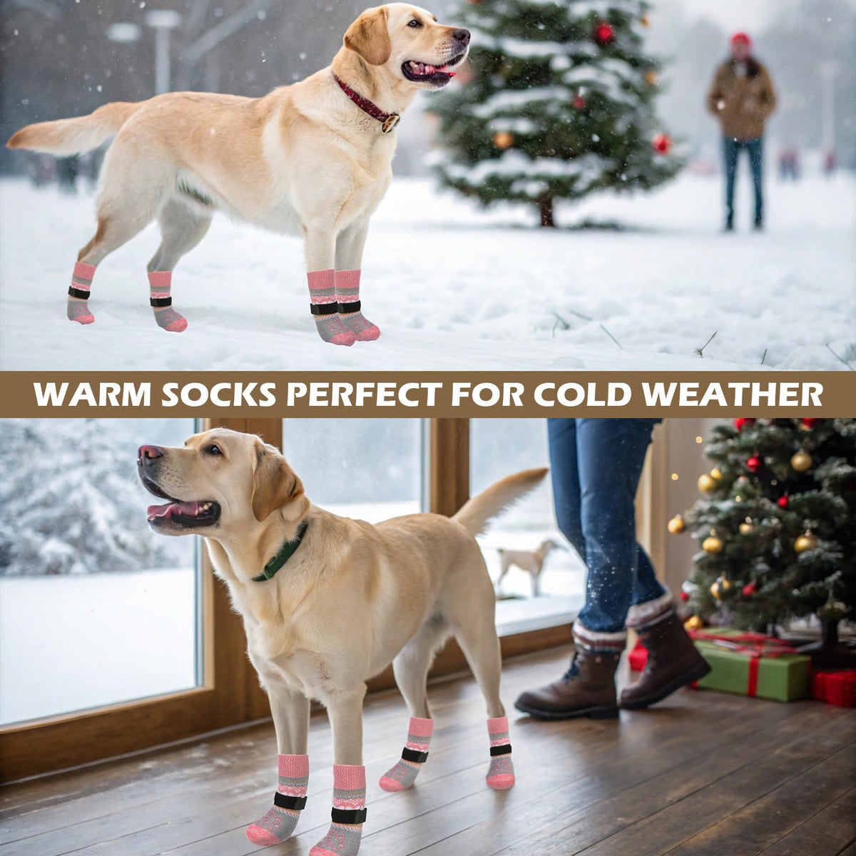 Anti Slip Dog Socks to Prevent Licking Paws for Hot Pavement (Light Pink / X-Small)