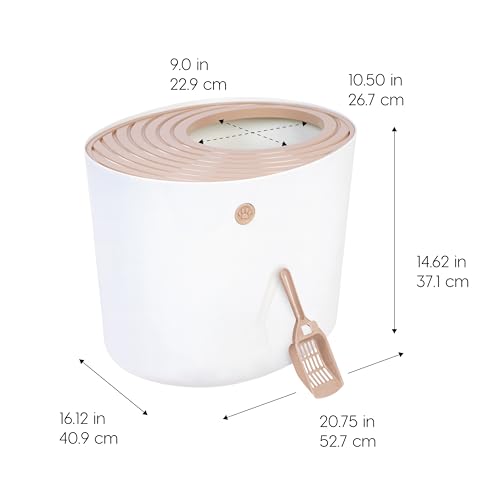 Top Entry Cat Litter Box (Top Entry / Biege)