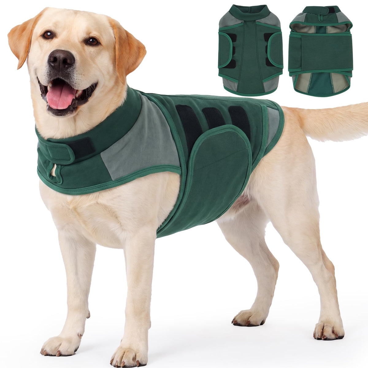 Anxiety Vest for Dogs Medium (Green / M(Chest:17.3"-25.2"))