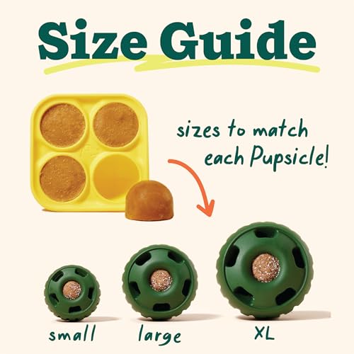 Pupsicle Dog Treat Toy with Silicone Treat Tray for Dogs 10 (Small Pupsicle + Treat Tray)