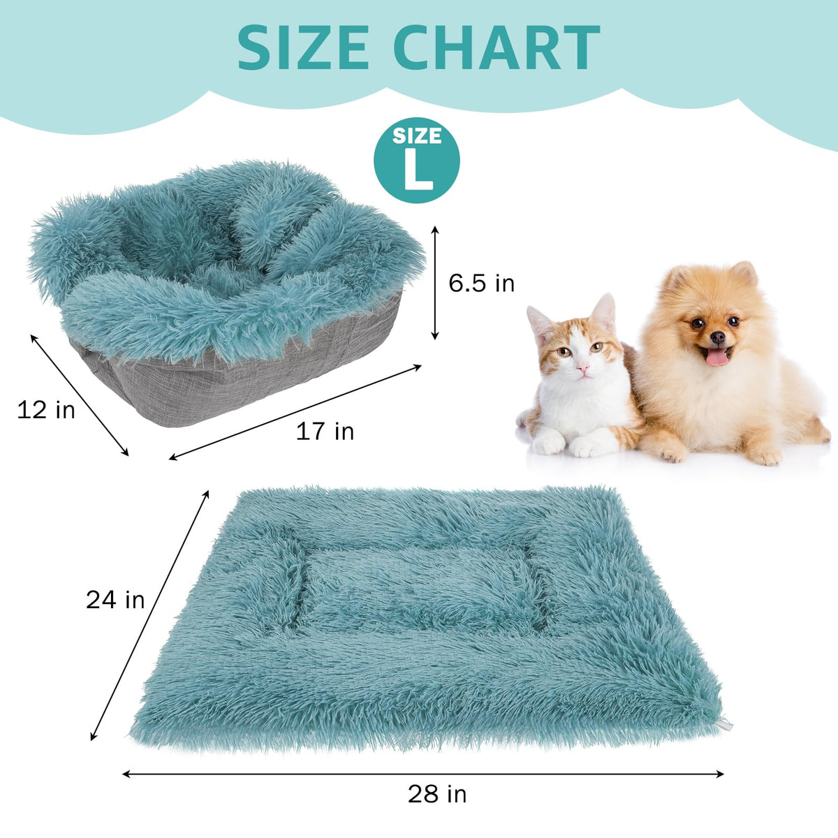 Self Warming Cat Bed (Navy Blue / L: 24"x28")
