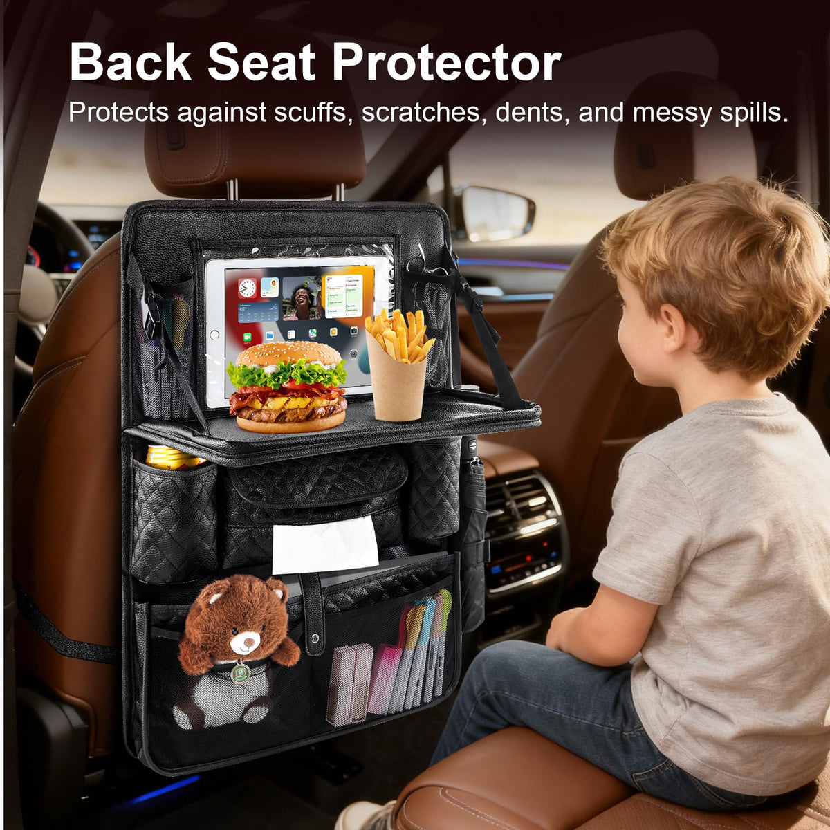 Car Backseat Storage Organizer (1 Pack / Black)