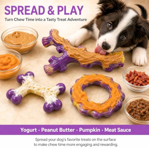 3 Pack Puppy chew Toys (Purple(Small))