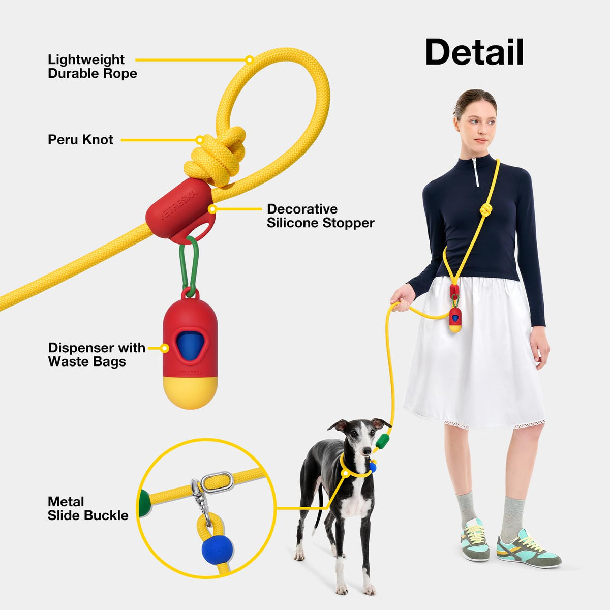 Hands Free Dog Leash (Chroma Yellow)