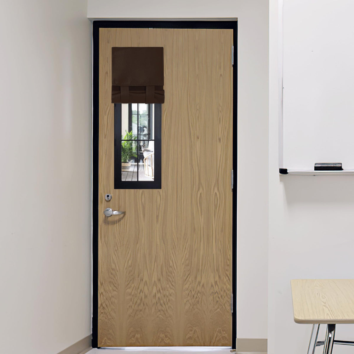 Front Door Window Covering Tie Up Small Sidelight Curtain Blackout (Brown / 12"W x 40"L (Pack of 1))