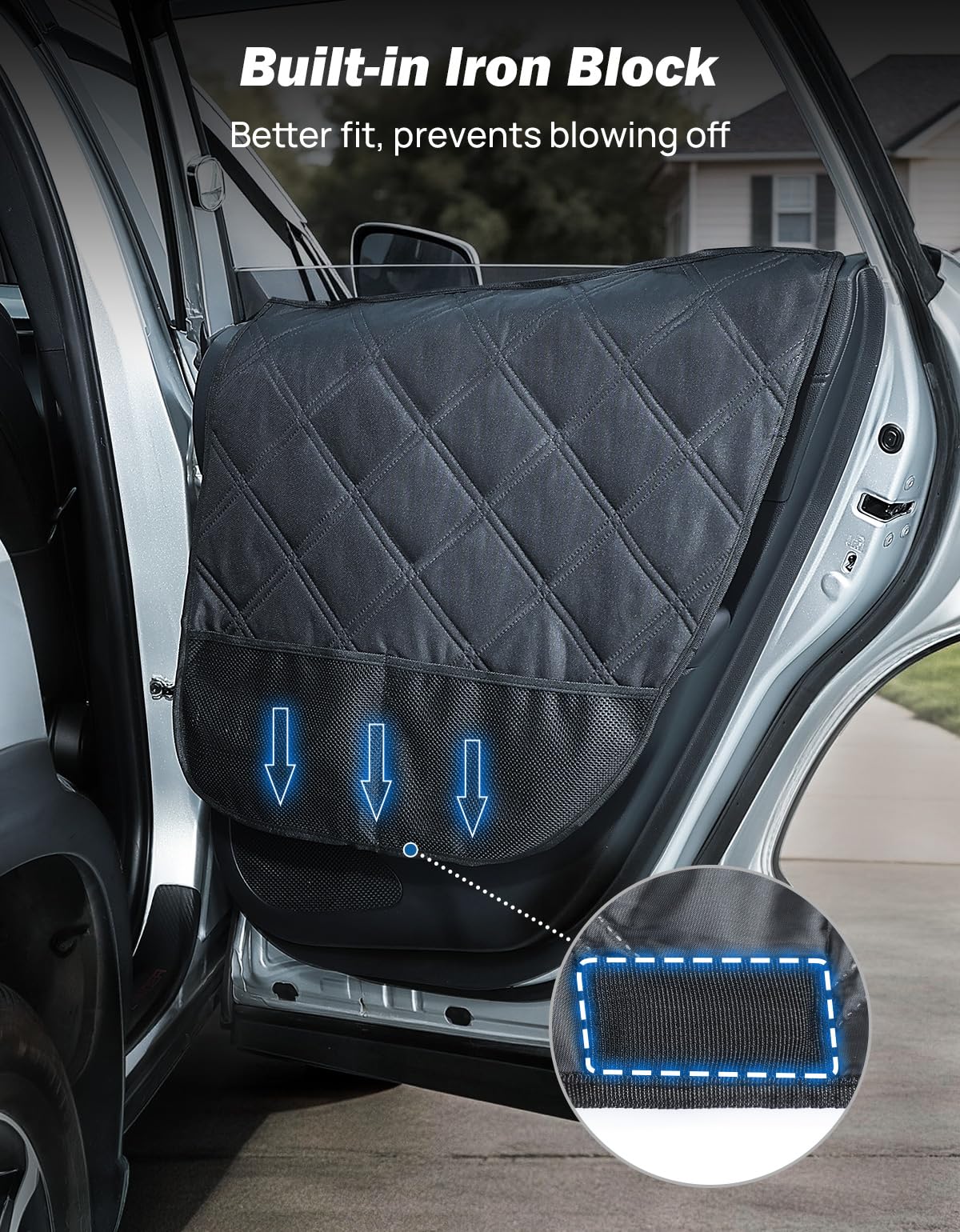 Car Door Protector for Dogs for Sedan (Fit for Sedan/ Family Car/ Small SUV)