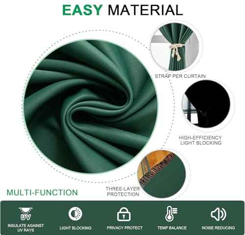 Adhesive Curtain (35"W x 71"L (Pack of 2) / Sage Green)