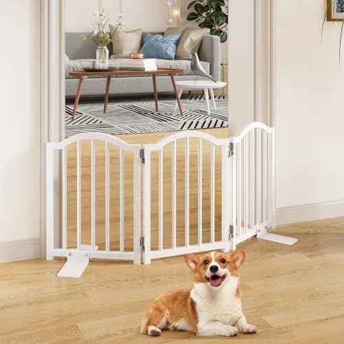Short Dog Gate Indoor (White / 3 Panel-16''H, Up to 37''W)