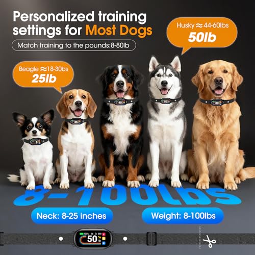 Smart Dog Bark Collar for Small Medium Large Dogs 10 (Black)